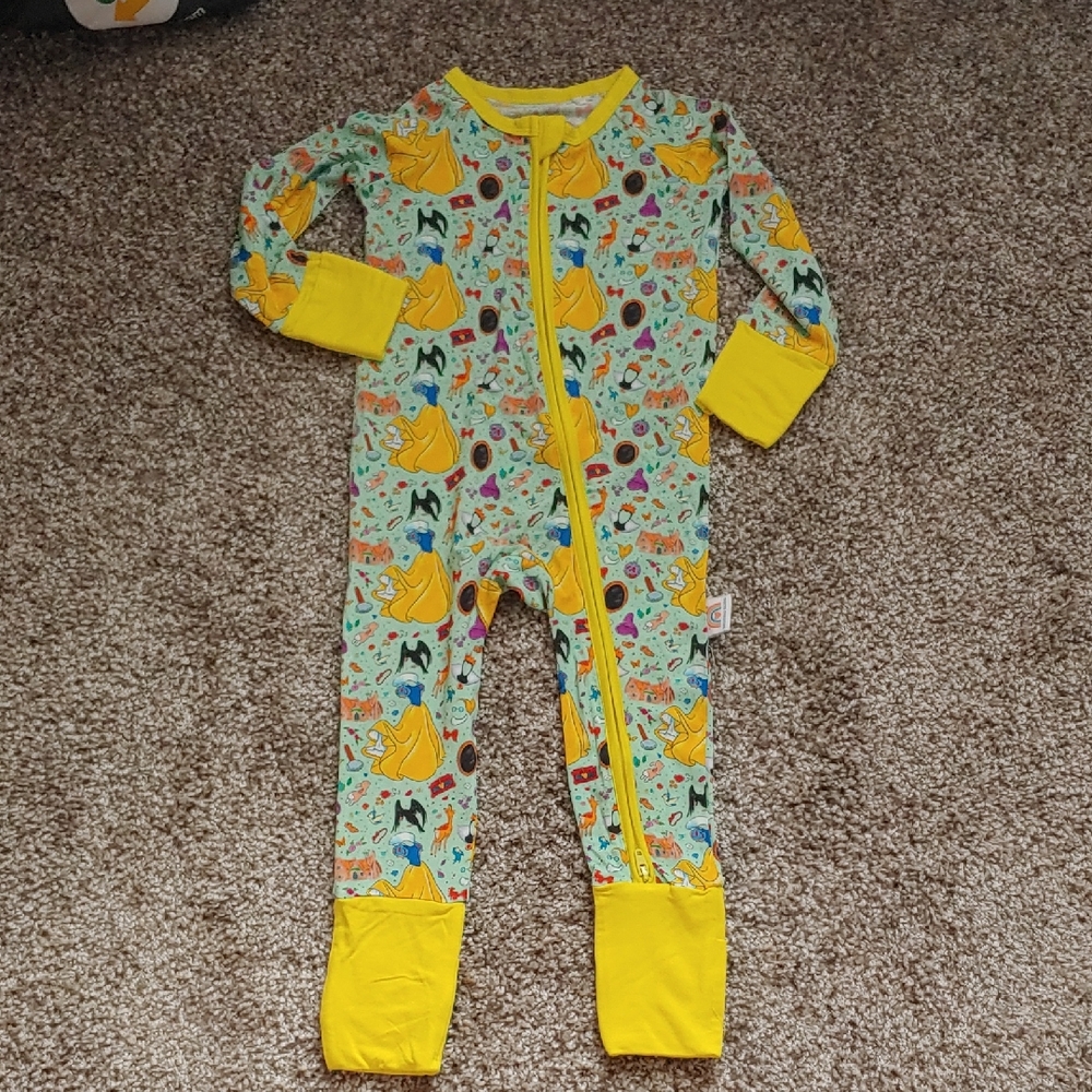 Bnwot Bamboo Bliss 6-12mo Vibrant Princess Snow White Bamboo